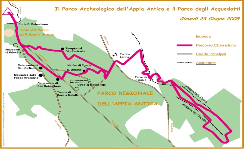 Itinerario Di Giovedi 23 Giugno Caratteristiche E Difficolta Click Per Ingrandire Giovedi 23 Giugno Il Parco Archeologico Dell Appia Antica E Il Parco Degli Acquedotti Importante Sono Obbligatorie Le Luci Per L Attraversamento Di Un